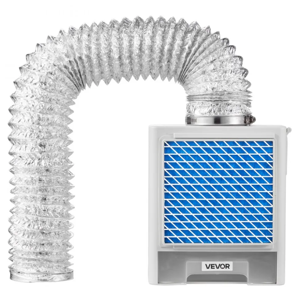 VEVOR 3-in-1 Indoor Dryer Vent Kit,Premium ABS Material with Water Drawer Fits 4 inch Exhaust Port, Smart Overheating Reminder Exhaust Hood & with 4 Purification Pads,For Electric Clothes Dryers