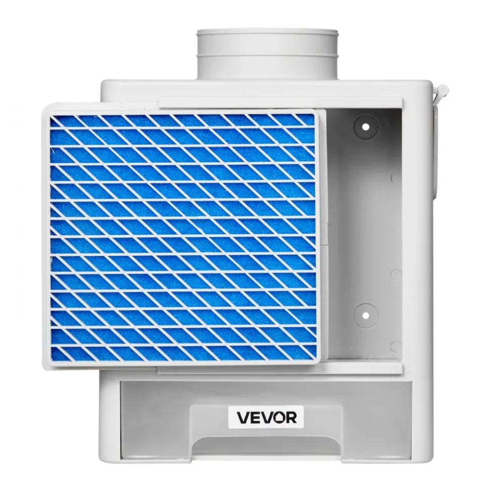 VEVOR 3-in-1 Indoor Dryer Vent Kit,Premium ABS Material with Water Drawer Fits 4 inch Exhaust Port, Smart Overheating Reminder Exhaust Hood & with 4 Purification Pads,For Electric Clothes Dryers