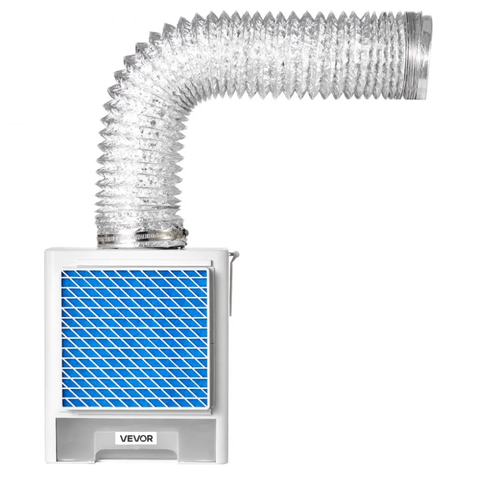 VEVOR 3-in-1 Indoor Dryer Vent Kit,Premium ABS Material with Water Drawer Fits 4 inch Exhaust Port, Smart Overheating Reminder Exhaust Hood & with 4 Purification Pads,For Electric Clothes Dryers