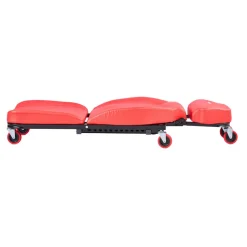 VEVOR 48.4 in 2-in-1 Mechanic Creeper, Adjustable Backrest Garage Creeper Seat, 570 lbs Under Car Rolling Chair with 6 Swivel Casters, Padded Headrest for Auto Repair