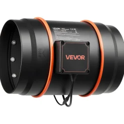 VEVOR Inline Duct Fan, 807 CFM 8 inch EC Motor Exhaust Ventilation Fan with 10-Speed, PWM Controller, App Control, Temperature Humidity Sensor, Cooling for Grow Tent, Indoor Gardening, Hydroponics
