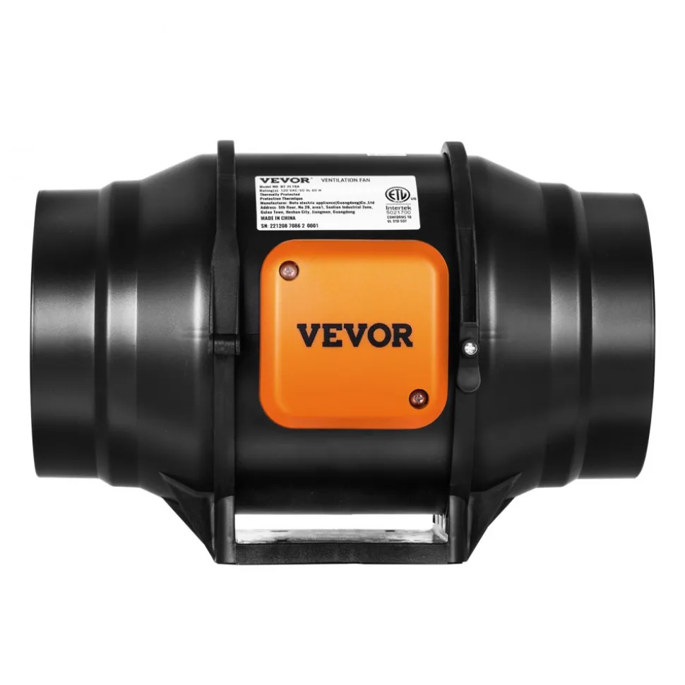 VEVOR Inline Duct Fan, 8-Inch 807 CFM with Temperature Humidity Controller, Quiet EC-motor Ventilation Exhaust Fan for Cooling Booster, Grow Tents, Hydroponics