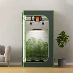 VEVOR Inline Duct Fan, 4-Inch 205 CFM Quiet EC-motor Ventilation Exhaust Fan, with Temperature Humidity Controller for Cooling Booster, Grow Tents, Hydroponics