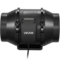VEVOR Inline Duct Fan, 6 in Quiet Inline Exhaust Fan, 380 CFM Powerful AC-Motor Ventilation Fans for Cooling Booster, High Air Flow, Vent Blower Fans for Indoor Grow Tents Basement Hydroponics