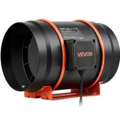 VEVOR Inline Duct Fan Kit Carbon Filter, 807 CFM 8 inch EC Motor Exhaust Ventilation Fan with 10-Speed, PWM Controller, App Control, Timer, Cooling for Grow Tent, Indoor Gardening, Hydroponics