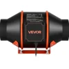 VEVOR Inline Duct Fan Kit with Carbon Filter, 205 CFM 4 inch EC Motor Ventilation Fan with 3-Speed Circulation, 10-Speed PWM Controller, Timer, Cooling for Grow Tents, Indoor Gardening, Hydroponics