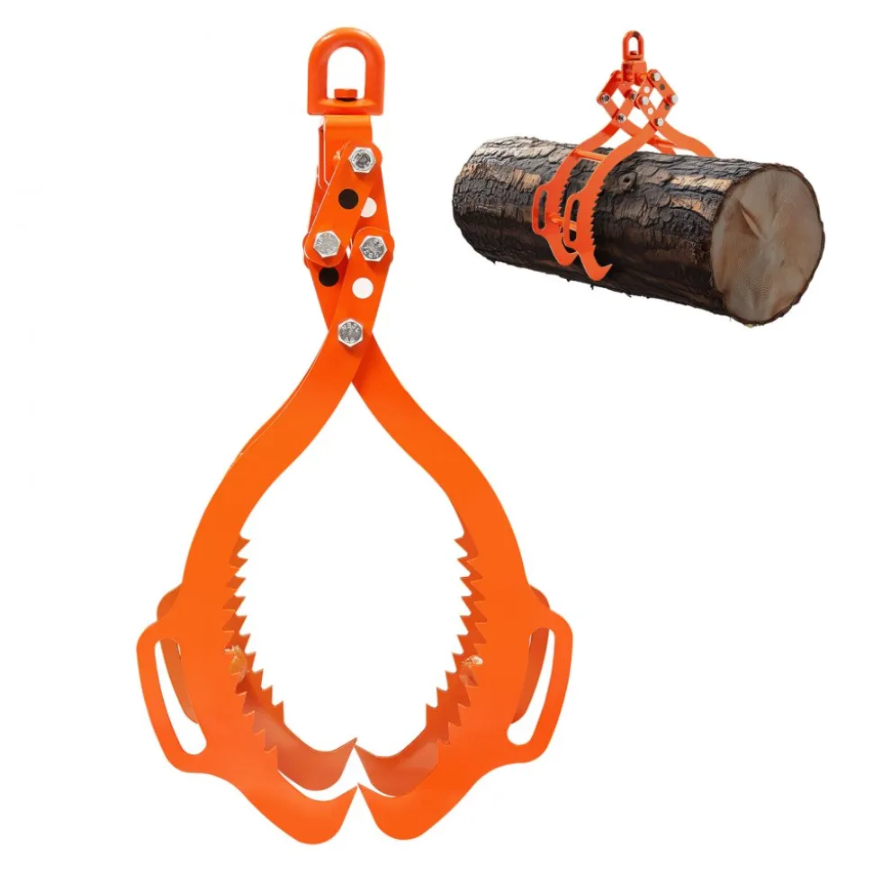 VEVOR 36in Log Lifting Tongs, 4-Claw Log Tongs, Heavy Duty Steel Log Grapple, 3300LBS Lifting Capacity, Swivel Log Graper Timber, Eagle Claw Design, Log Skidding Tongs for Trucks, Tractors, Forklifts