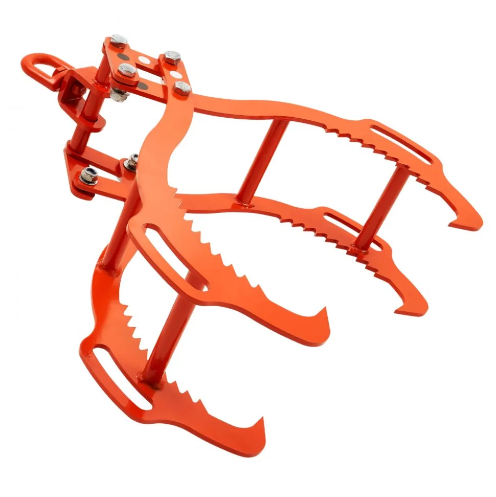VEVOR 36in Log Lifting Tongs, 4-Claw Log Tongs, Heavy Duty Steel Log Grapple, 3300LBS Lifting Capacity, Swivel Log Graper Timber, Eagle Claw Design, Log Skidding Tongs for Trucks, Tractors, Forklifts