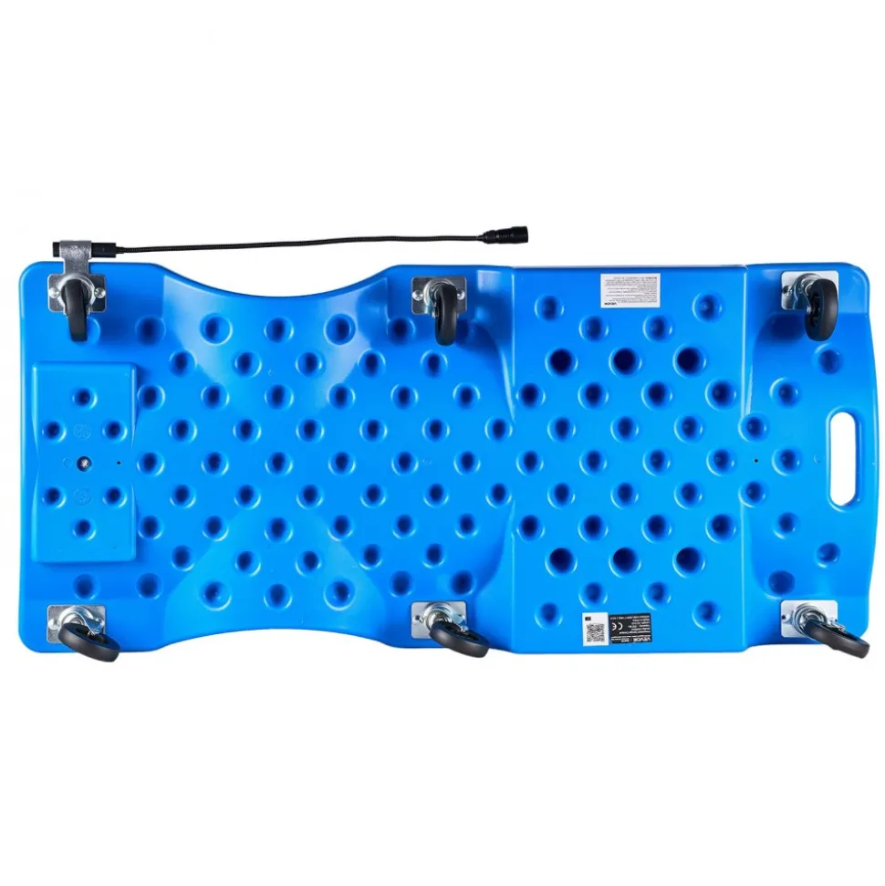 VEVOR 40 in Mechanic Creeper with LED Light, Low Profile Plastic Garage Creeper, 350 lbs Under Car Rolling Creeper with 6 Swivel Casters, Padded Headrest & Tool Trays for Auto Repair