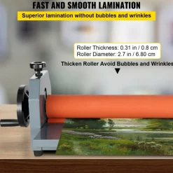 VEVOR 25.5in 648mm Manual Cold Roll Laminator Vinyl Photo Laminating Machine