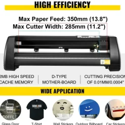 VEVOR 6 In 1 Mug Hat Heat Press & 14 Inch Vinyl Cutter Plotter Machine Kit