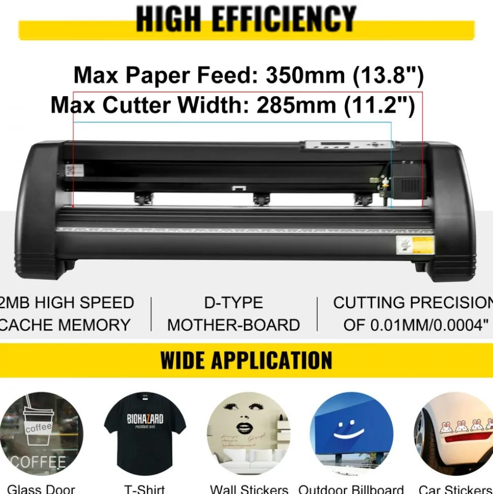 VEVOR 6 In 1 Mug Hat Heat Press & 14 Inch Vinyl Cutter Plotter Machine Kit