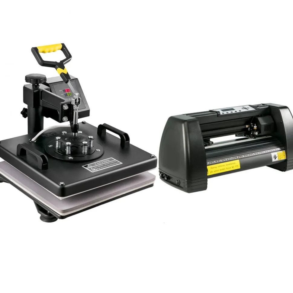 VEVOR 6 In 1 Mug Hat Heat Press & 14 Inch Vinyl Cutter Plotter Machine Kit