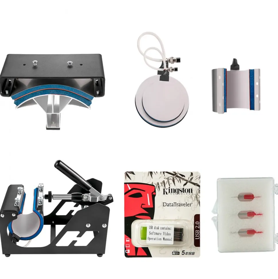 VEVOR 6 In 1 Mug Hat Heat Press & 14 Inch Vinyl Cutter Plotter Machine Kit