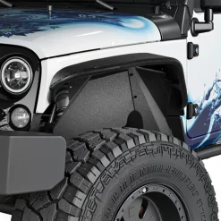 VEVOR Inner Fender Liner, Front & Rear Fender Liner Compatible with 2007-2018 Jeeps JK/JKU 2/4 Doors, Steel Mud Guards Bolt-on Style Fenders Flare, Wheel Well Cover Fenders Flare Liners, Black