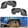 VEVOR Inner Fender Liner, Front Fender Liner Compatible with 2007-2018 Jeeps JK/JKU 2/4 Doors, Steel Mud Guards Bolt-on Style Fenders Flare, Wheel Well Cover Fenders Flare Liners, Scratch-Resistant