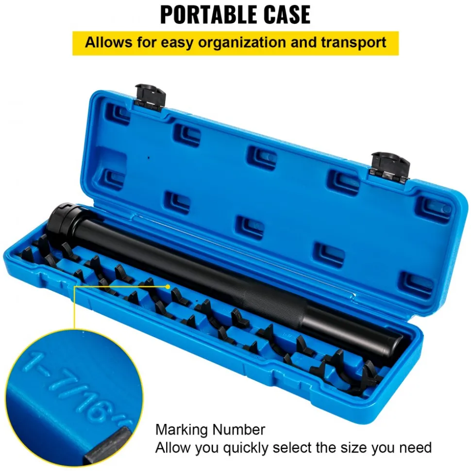 VEVOR Inner Tie Rod Installation Kit, Includes 13 Crowfoot Adapters, Durable 1/2 Inch Drive Tube for Efficient Removal, Crafted from Robust Steel, Ideal for Automotive Maintenance