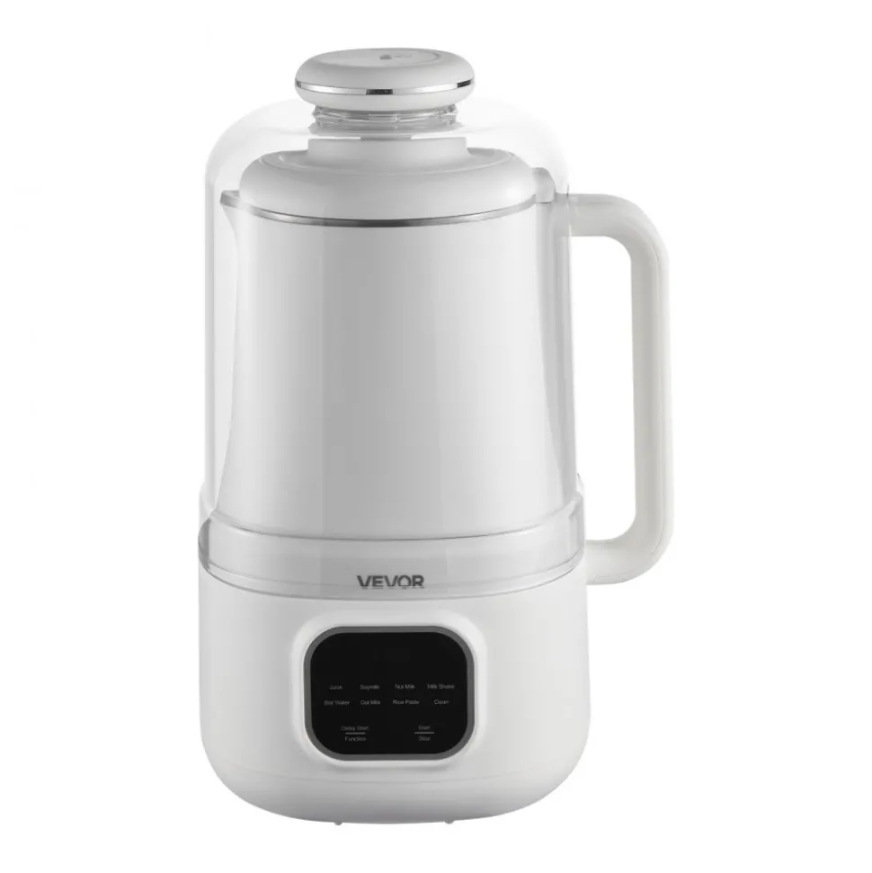 VEVOR 8-in-1 Nut Milk Maker, 34 oz Soy Milk Maker with 200W Blending, for Homemade Oat, Nut, Soy, Juice, Milkshake, Rice Cereal, Plant-Based Beverages with Self-Cleaning, Boil Water, 12-Hour Delay