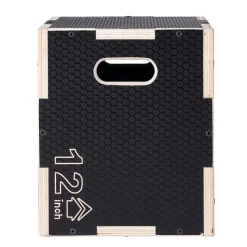 VEVOR 3 in 1 Plyometric Jump Box, 16/14/12 Inch Wooden Plyo Box, Platform & Jumping Agility Box, Anti-Slip Fitness Exercise Step Up Box for Home Gym Training, Conditioning Strength Training, Black