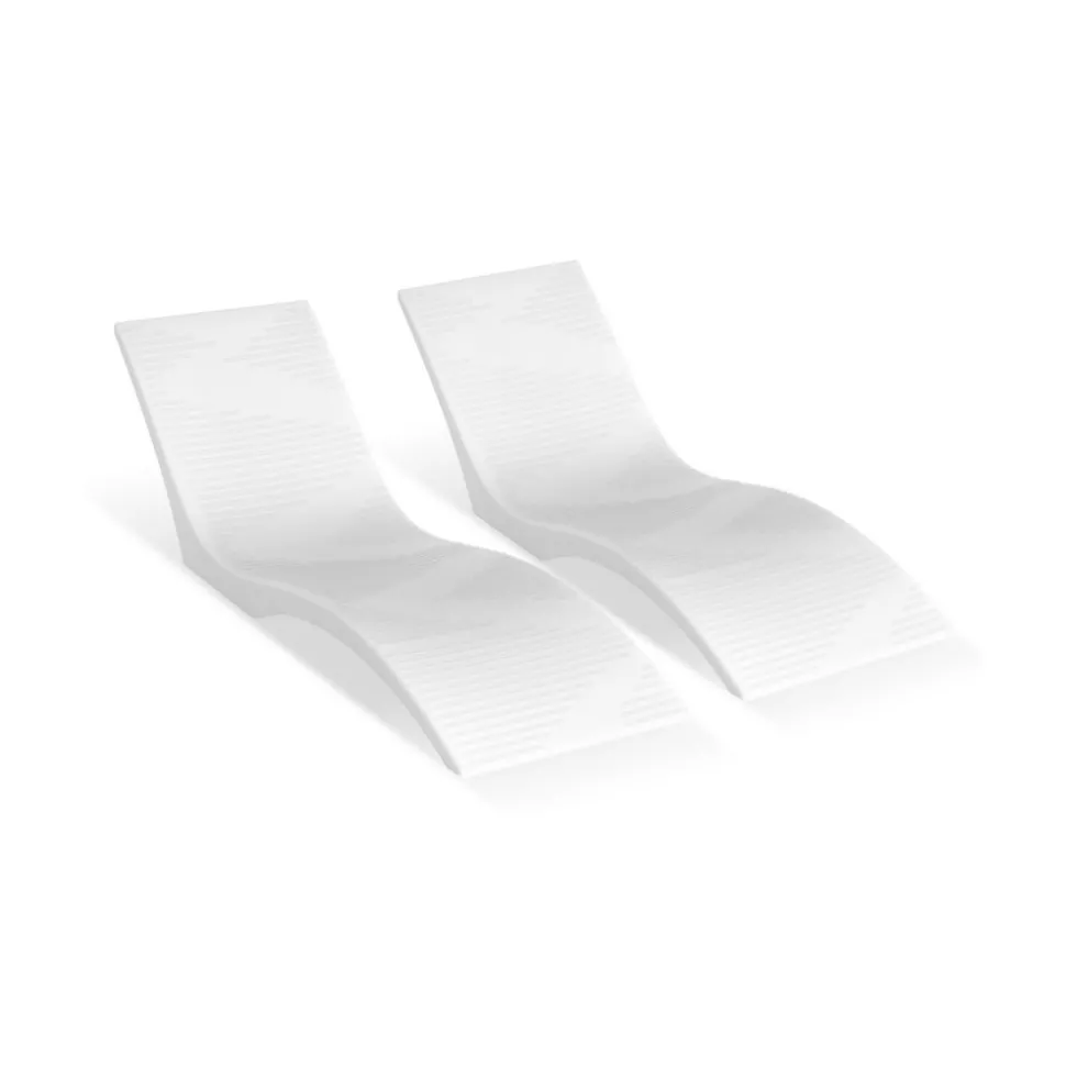 VEVOR In-Pool Lounge Chairs, Set of 2 Chaise Lounger, Inside Pool Lounge Chairs for up to 5" Water Depths, Fixed in Pools & Floating on Water, Suitable for All Pool Types, Poolside & Sun Deck Tanning