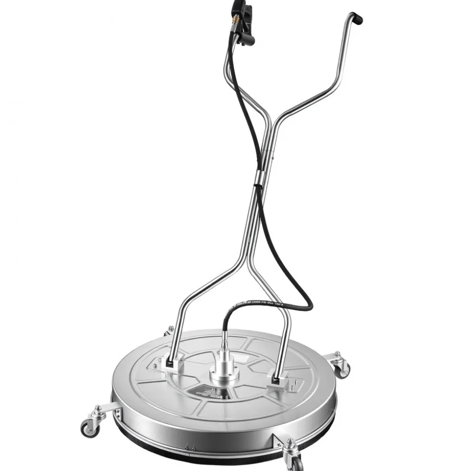 VEVOR 30 in Pressure Washer Surface Cleaner, Raised Handle, Stainless Steel, Power Washer Attachment with Wheels for Concrete, Patio, Sidewalk, Deck, Driveway, Floor, 4000 Max PSI, 3/8 Quick Connector