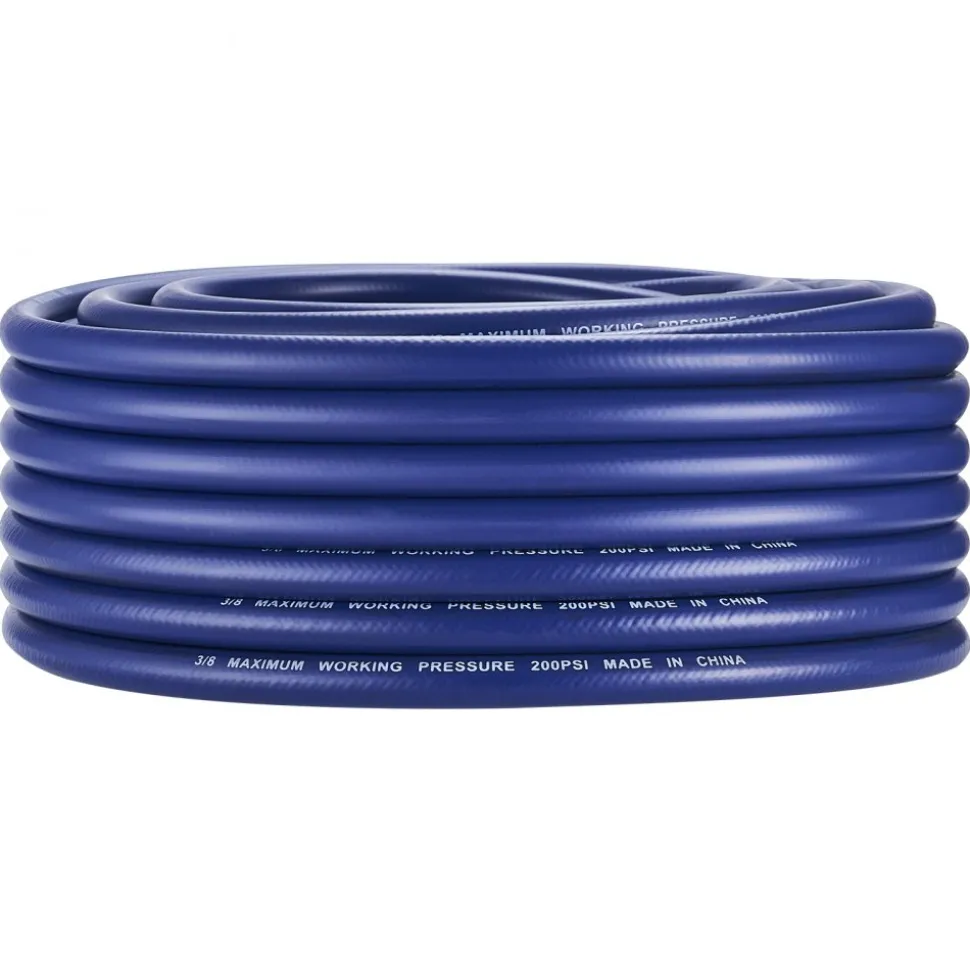 VEVOR 3/8 in Self Sinking Aeration Hose, 100 Ft Long Weighted Pond Aerator Hose Kit, Heavy Duty Rubber Pond Aeration Tubing, Flexible Airline for Lake Water Garden Aerators & Diffusers