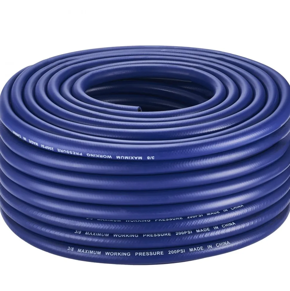 VEVOR 3/8 in Self Sinking Aeration Hose, 100 Ft Long Weighted Pond Aerator Hose Kit, Heavy Duty Rubber Pond Aeration Tubing, Flexible Airline for Lake Water Garden Aerators & Diffusers