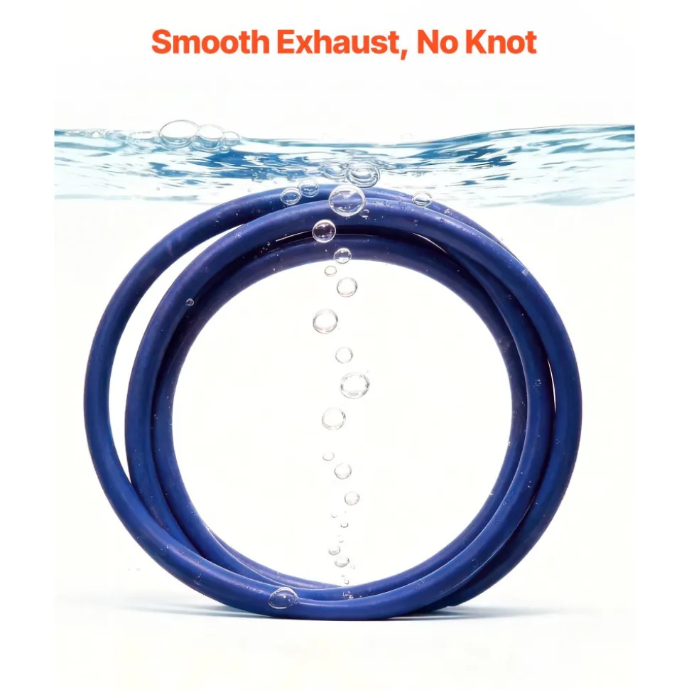 VEVOR 3/8 in Self Sinking Aeration Hose, 100 Ft Long Weighted Pond Aerator Hose Kit, Heavy Duty Rubber Pond Aeration Tubing, Flexible Airline for Lake Water Garden Aerators & Diffusers