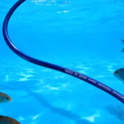 VEVOR 3/8 in Self Sinking Aeration Hose, 100 Ft Long Weighted Pond Aerator Hose Kit, Heavy Duty Rubber Pond Aeration Tubing, Flexible Airline for Lake Water Garden Aerators & Diffusers