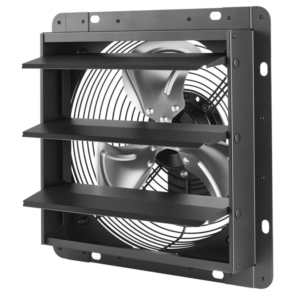 VEVOR 10 in Shutter Exhaust Fan Wall-Mount Automatic Louvers Variable Speed, Sturdy Steel Housing, Low Noise, AC Motor, 874 CFM Ventilation and Cooling for Attic, Garage, Barn, Greenhouse, Workshop