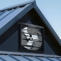 VEVOR 18 in Shutter Exhaust Fan Wall-Mount Automatic Louvers Variable Speed, Sturdy Steel Housing, Low Noise, AC Motor, 3051 CFM Ventilation and Cooling for Attic, Garage, Barn, Greenhouse, Workshop