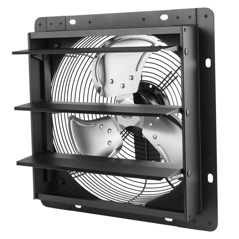 VEVOR 12 in Shutter Exhaust Fan Wall-Mount Automatic Louvers Variable Speed, Sturdy Steel Housing, Low Noise, AC Motor, 1347 CFM Ventilation and Cooling for Attic, Garage, Barn, Greenhouse, Workshop