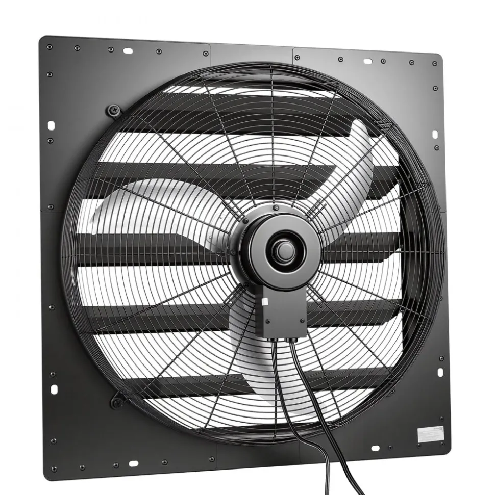VEVOR 24 in Shutter Exhaust Fan Wall-Mount Automatic Louvers Variable Speed, Sturdy Steel Housing, Low Noise, AC Motor, 7030 CFM Ventilation and Cooling for Attic, Garage, Barn, Greenhouse, Workshop