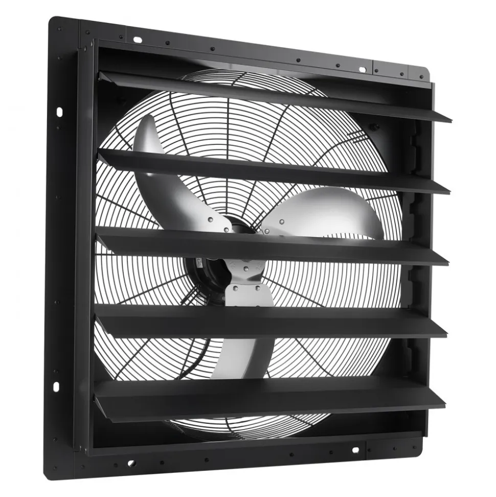 VEVOR 24 in Shutter Exhaust Fan Wall-Mount Automatic Louvers Variable Speed, Sturdy Steel Housing, Low Noise, AC Motor, 7030 CFM Ventilation and Cooling for Attic, Garage, Barn, Greenhouse, Workshop