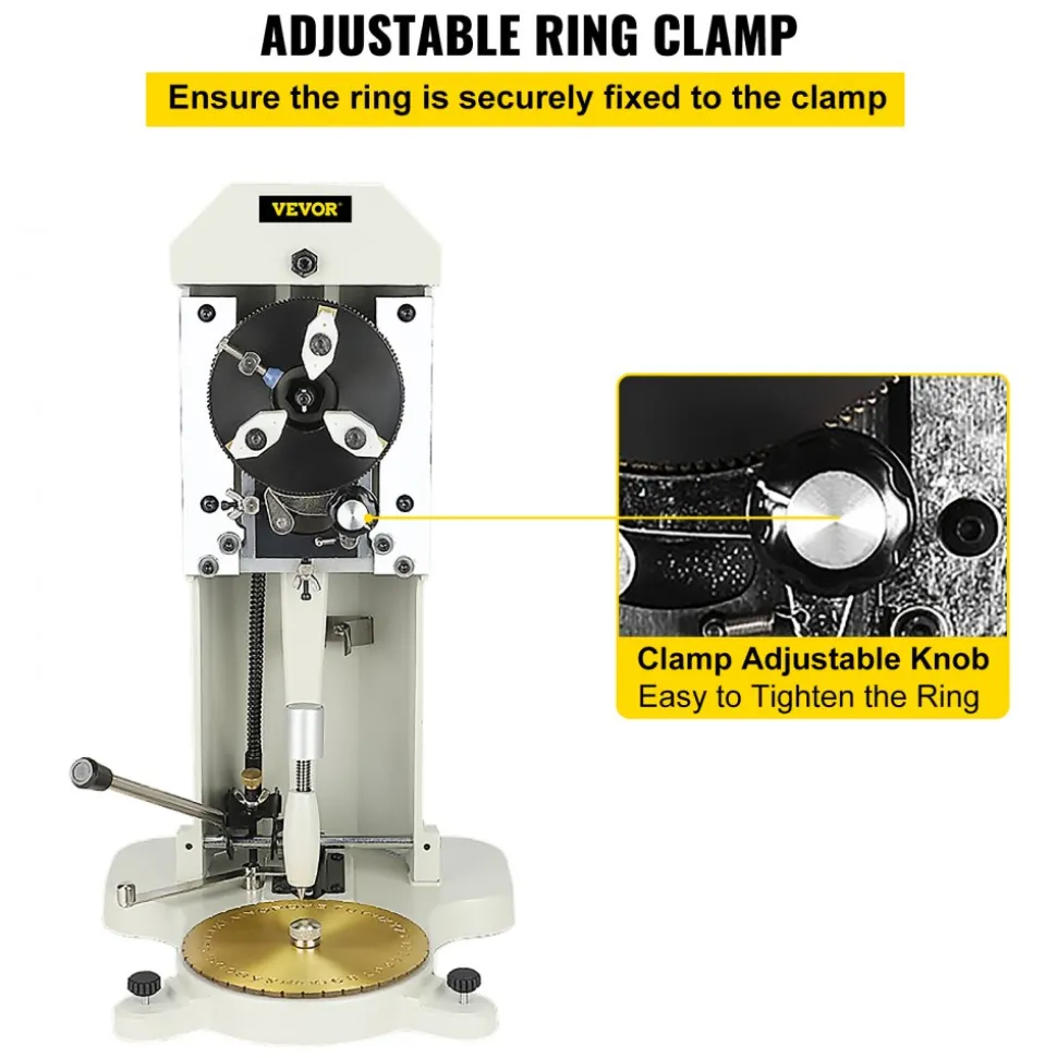 VEVOR Inside Ring Engraver Double Sided Dial Ring Engraver Stamper 1.5mm-2.0mm Character Letter Block Ring Engraver Machine for Rings Inner Engraving