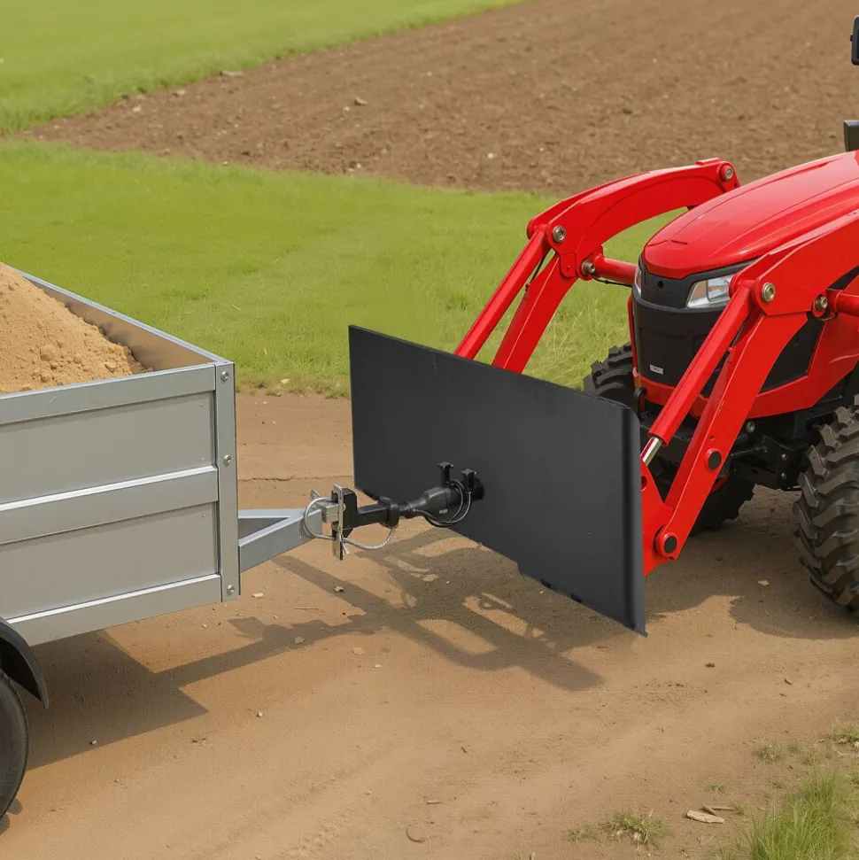 VEVOR 3/8 in Skid Steer Mount Plate, Universal Quick Attach Mount Plate, Easy to Bolt, 7000lbs Load Capacity, Heavy Duty Steel Loader Plates Compatible with Kubota Bobcat Skid Steers & Tractors