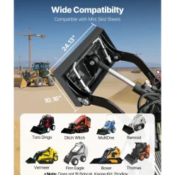 VEVOR 1/4 in Skid Steer Mount Plate with 2