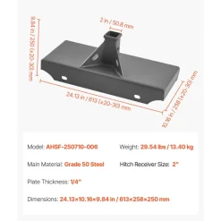 VEVOR 1/4 in Skid Steer Mount Plate with 2