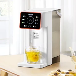 VEVOR Instant Hot Water Dispenser, Countertop Boiling Water Dispenser with Adjustable 6 Temperatures & 7 Water Volumes, 101oz Removable Water Tank, Quick Heating with Touchscreen & Child Lock for Home