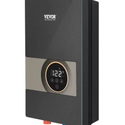 VEVOR Instant Water Heater, 13.8kw Electric Tankless Water Boiler, Digital Temperature Display & Easy Installation & 24-Hour Water Supply, For Kitchen Bathroom Shower Mall Salon Shampoo ETL Listed