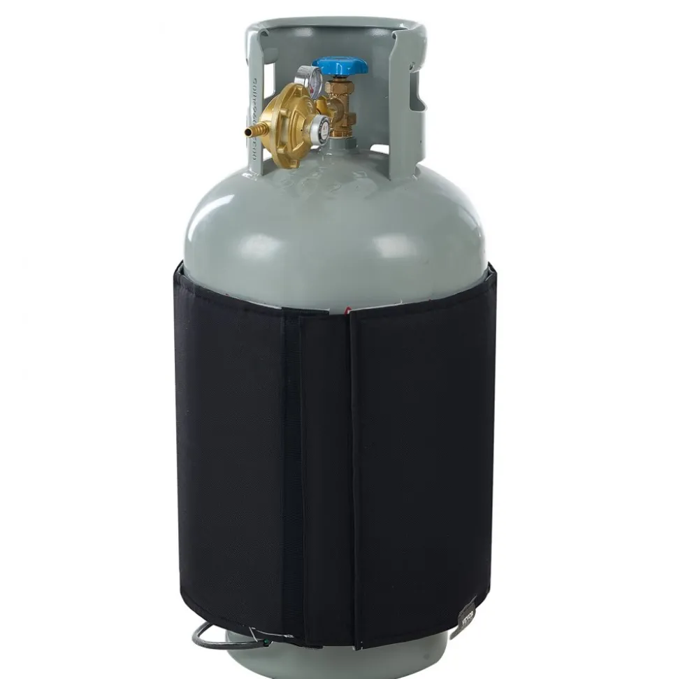 VEVOR Insulated Band Style Gas Cylinder Warmer, Fits 40 lbs Gas Tanks 120W Propane Heater, Fixed Internal Thermostat Max Temp 90 ℉, Durable Waterproof Oxford Fabric, FCC Listed