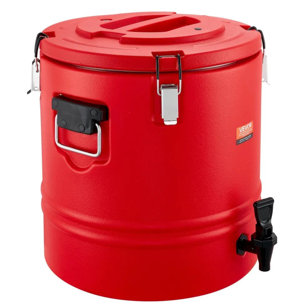 VEVOR Insulated Beverage Dispenser, 8 Gal/30.3L Thermal Hot and Cold Drink Server Dispenser with Spigot, Food-Grade Cooler Jug with 304 Stainless Steel Interior, for Tea Coffee Restaurant Outdoor