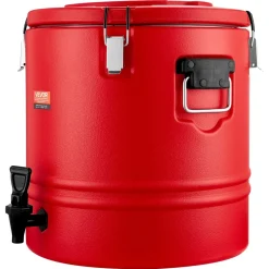 VEVOR Insulated Beverage Dispenser, 8 Gal/30.3L Thermal Hot and Cold Drink Server Dispenser with Spigot, Food-Grade Cooler Jug with 304 Stainless Steel Interior, for Tea Coffee Restaurant Outdoor