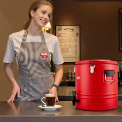 VEVOR Insulated Beverage Dispenser, 8 Gal/30.3L Thermal Hot and Cold Drink Server Dispenser with Spigot, Food-Grade Cooler Jug with 304 Stainless Steel Interior, for Tea Coffee Restaurant Outdoor