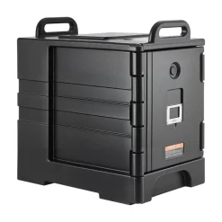 VEVOR Insulated Food Pan Carrier, 81 Qt Hot Box for Catering, Food Box Carrier with Double Buckles, Front Loading Food Warmer with Handles, Stackable End Loader for Restaurant, Canteen