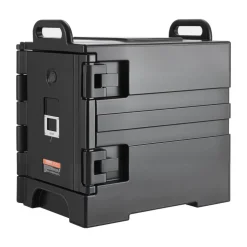 VEVOR Insulated Food Pan Carrier, 81 Qt Hot Box for Catering, Food Box Carrier with Double Buckles, Front Loading Food Warmer with Handles, Stackable End Loader for Restaurant, Canteen