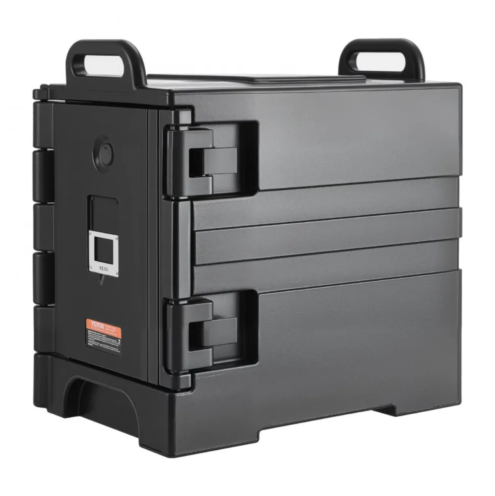 VEVOR Insulated Food Pan Carrier, 81 Qt Hot Box for Catering, Food Box Carrier with Double Buckles, Front Loading Food Warmer with Handles, Stackable End Loader for Restaurant, Canteen