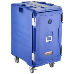 VEVOR Insulated Food Pan Carrier, 127 Qt Hot Box for Catering, Food Box Carrier with Double Buckles, Front Loading Food Warmer with Handles, End Loader with Wheels for Restaurant, Canteen