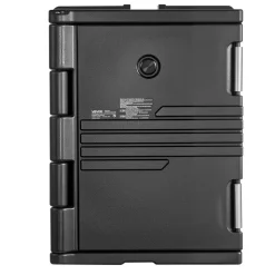 VEVOR Insulated Food Pan Carrier, 95 Qt Non-Electrical Food Warmer, with Wheel & 304 Stainless Steel Latch, LLDPE Stackable Hot Box, for Various Pan Sizes(NOT Included), Fit Catering BBQ Event(Black)