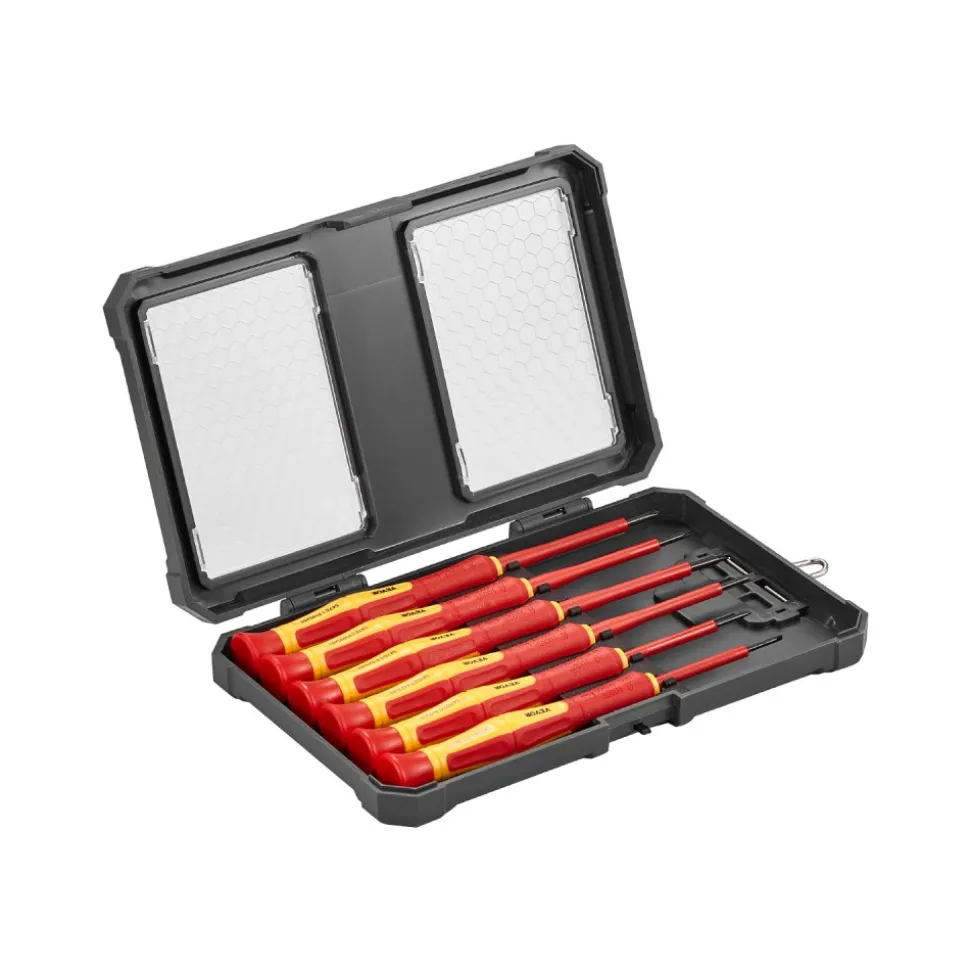 VEVOR Insulated Screwdriver Set, 6-Piece Professional Electrical Screwdriver Set, 1000V Insulated Electrician Tool Set, with Magnetic Phillips Slotted Tips, 360-Degree Rotating Screwdriver and Bag